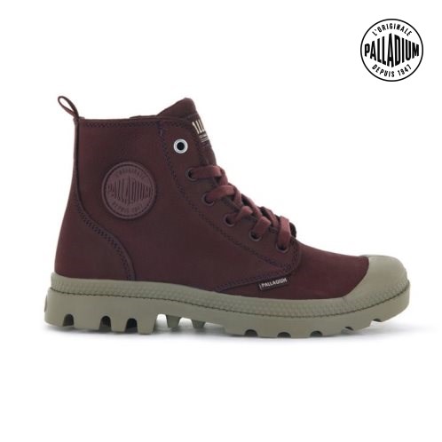 Bottes Palladium Pampa Hi Zip SL Femme Bordeaux | FR TSA197F